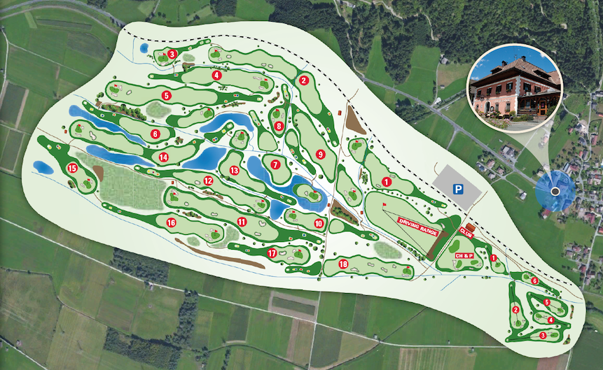 Golfplatz Lageplan in Nassfeld